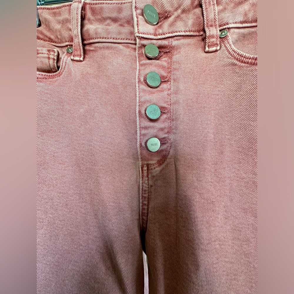 Rare button fly  pink Paige jeans size 29 (Cindy)